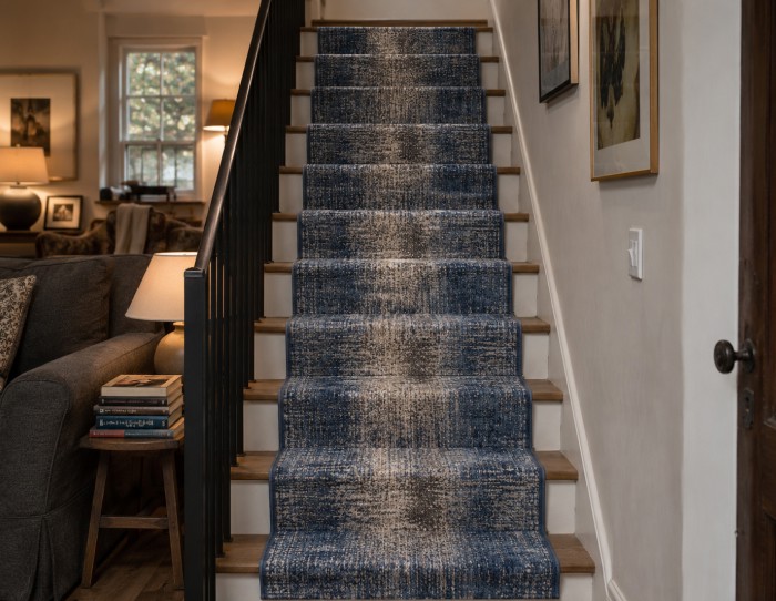 blue staircase runner carpet